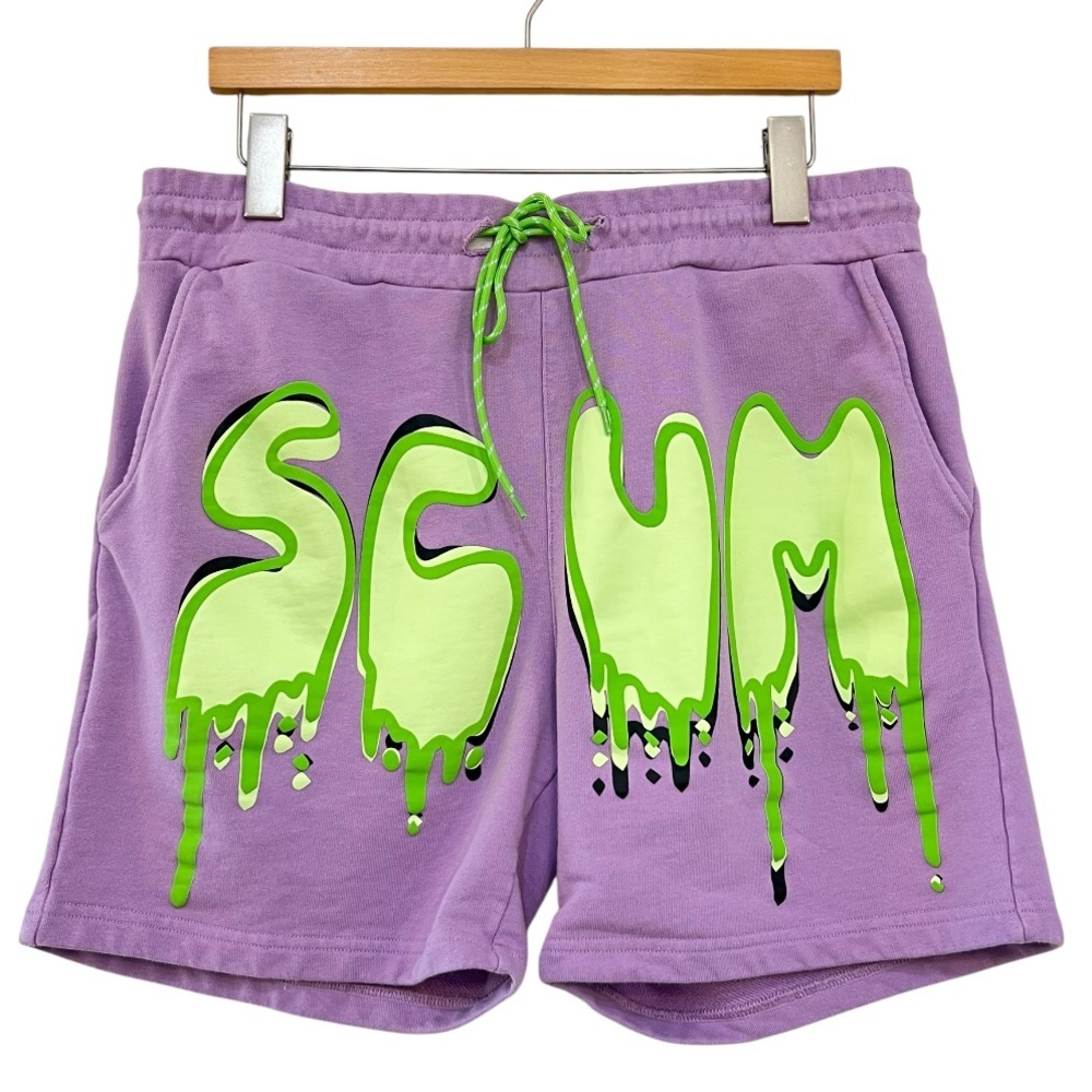 Scummy Bears Drip Logo Sweat Shorts Purple XL Streetwear